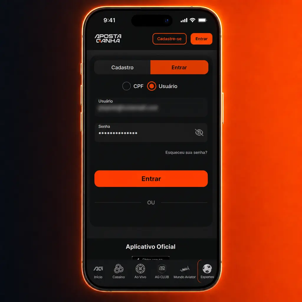 Tela do aplicativo mostrando como sacar fundos via Pix, AstroPay ou criptomoeda, com valor mínimo de BRL 50.