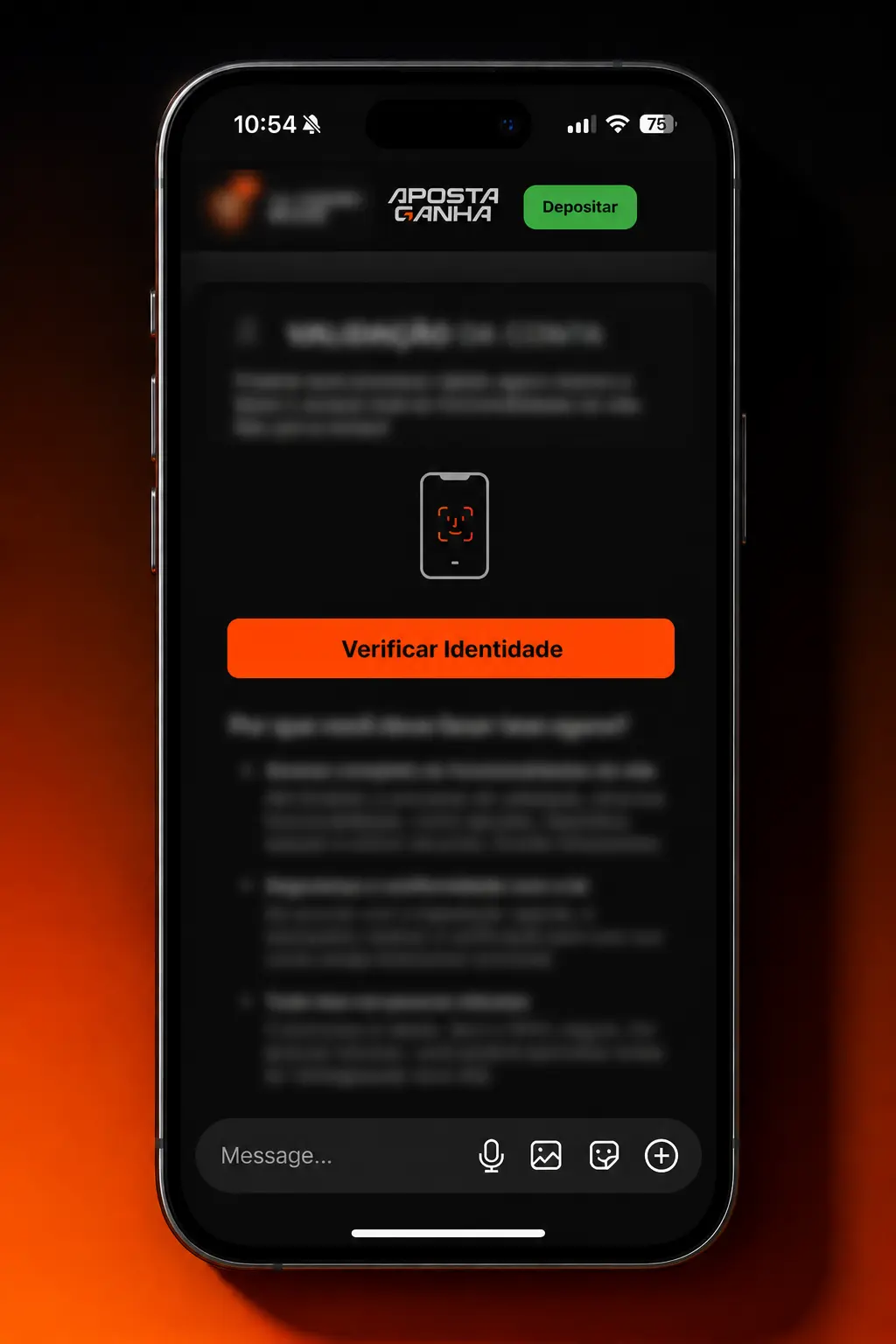 Tela do aplicativo Aposta Ganha mostrando apostas em e-sports com mercados, jogos e torneios disponíveis para celular.