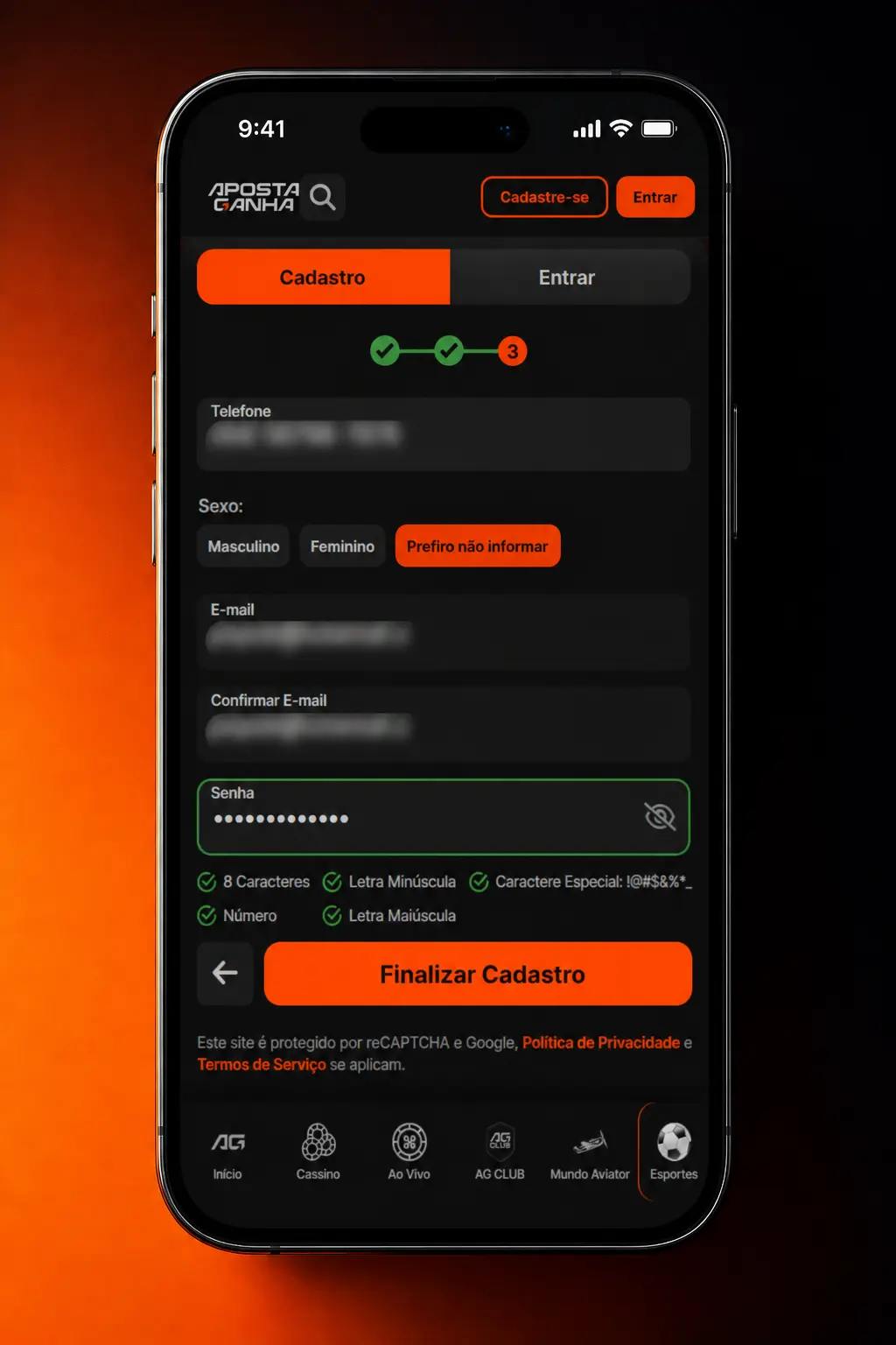 Passo a passo para apostar em futebol na Aposta Ganha: cadastro, login, depósito, escolha da partida e envio da aposta.