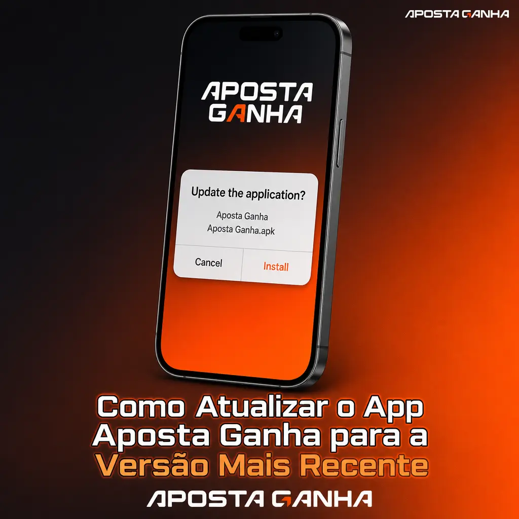 Ícone do app Aposta Ganha na tela do iPhone, exemplificando atualização automática sem uso da App Store.