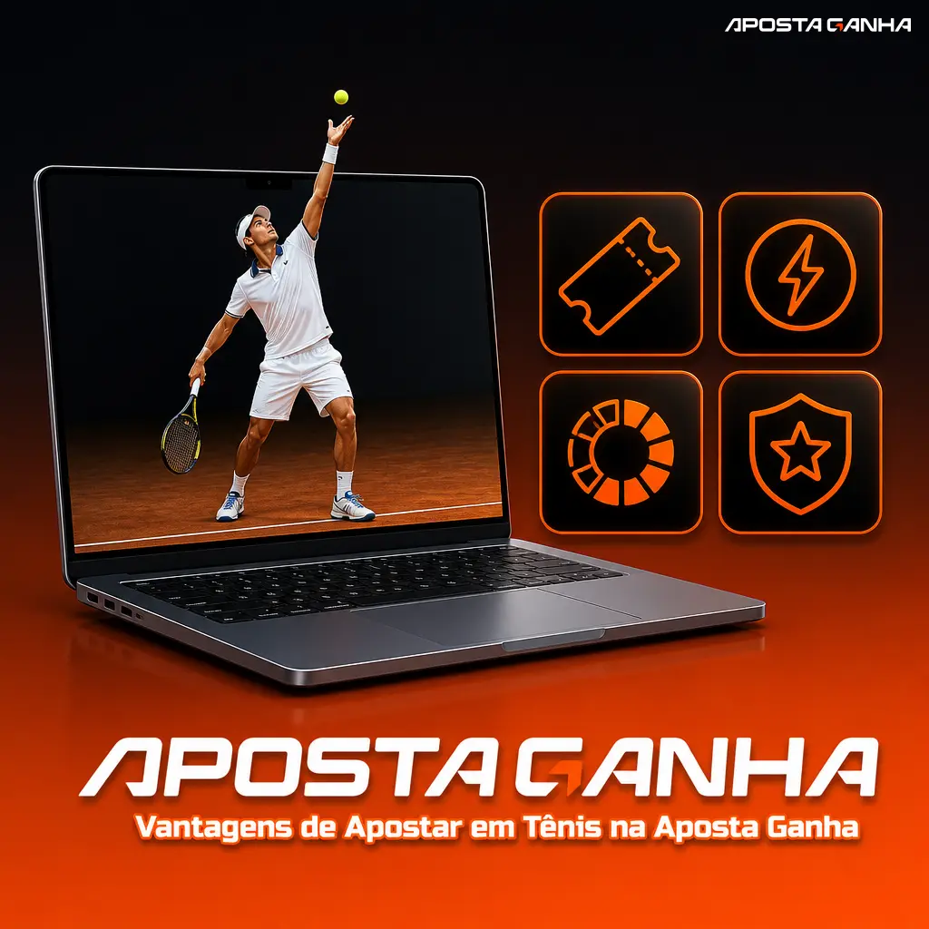 Vantagens de apostar em tênis na Aposta Ganha: odds ao vivo, Cash Out, Pix e cobertura de torneios ATP e WTA.